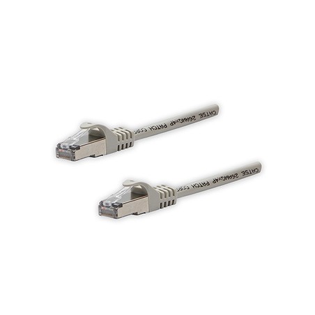 Przewód LAN FTP patchcord, Cat.5e, RJ45 M - RJ45 M, 10 m, chroniony, szary, czysta miedź economy, EOL