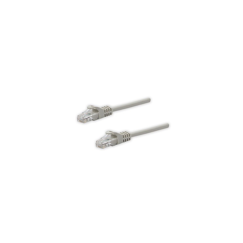 Przewód LAN UTP patchcord, Cat.5e, RJ45 M - RJ45 M, 10 m, nieekranowany, szary, czysta miedź economy, EOL