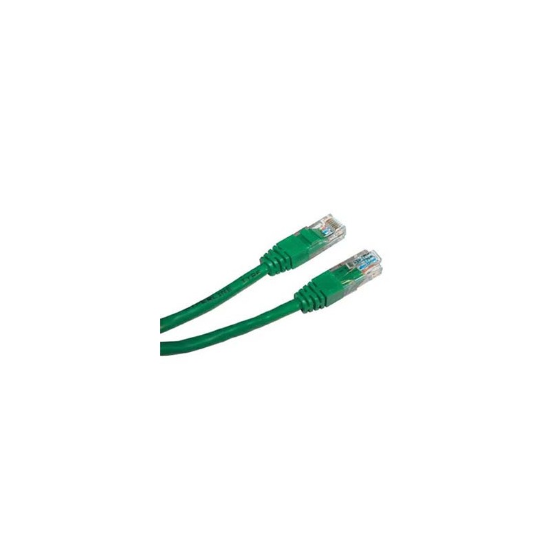 Przewód LAN UTP patchcord, Cat.5e, RJ45 M - RJ45 M, 10 m, nieekranowany, zielony, economy, EOL
