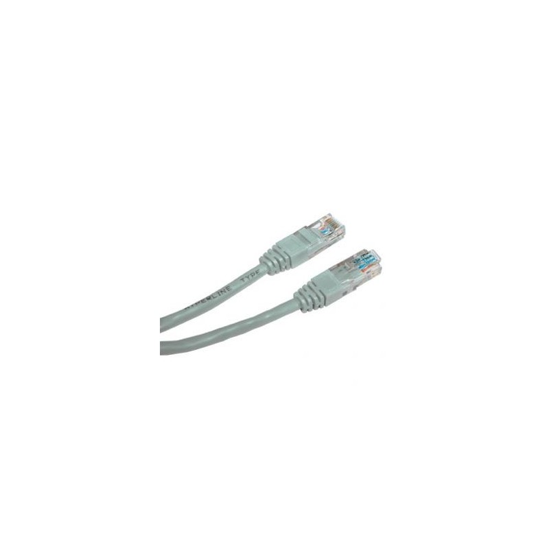 Przewód LAN UTP patchcord, Cat.5e, RJ45 M - RJ45 M, 15 m, nieekranowany, szary, Logo blister, EOL