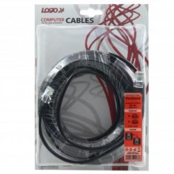 Przewód LAN UTP crossover patchcord, Cat.5e, RJ45 M - RJ45 M, 15 m, nieekranowany, krzyżowy, szary, do połączenia 2 PC Logo blis
