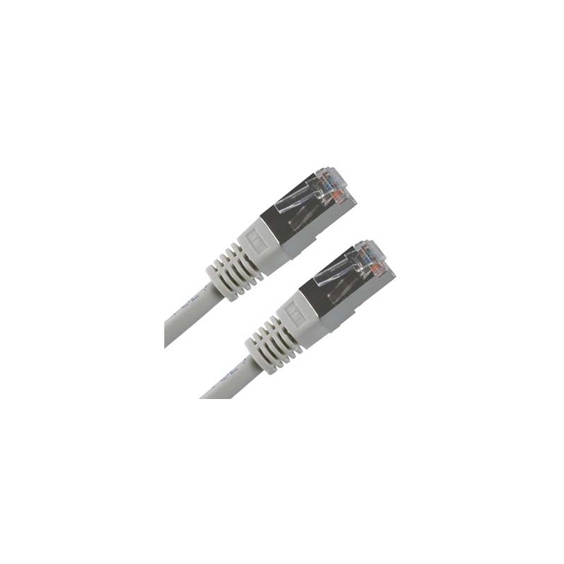 Przewód LAN FTP patchcord, Cat.5e, RJ45 M - RJ45 M, 20 m, chroniony, szary, economy, EOL