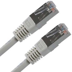 Przewód LAN FTP patchcord, Cat.5e, RJ45 M - RJ45 M, 30 m, chroniony, szary, economy, EOL