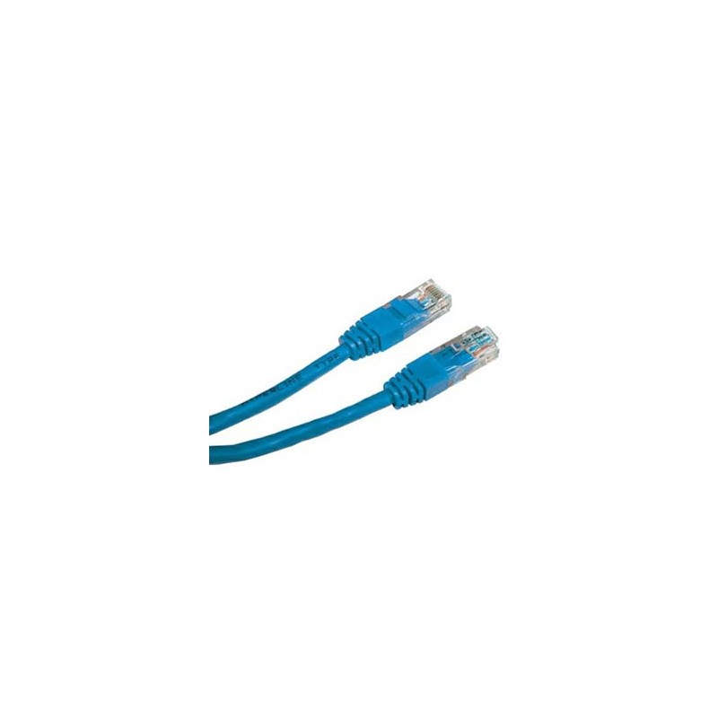 Przewód LAN UTP patchcord, Cat.6, RJ45 M - RJ45 M, 0.5 m, nieekranowany, niebieski, economy, EOL