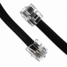 Kabel telefoniczny 4-żyłowy, RJ11 M - RJ11 M, 15 m, czarny, do ADSL modem economy, EOL