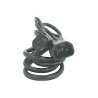 Kabel sieciowy 230V przedłużacz, C13 - C14, 2m, VDE approved, czarny