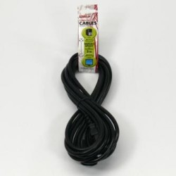 Kabel sieciowy 230V przedłużacz, C13 - C14, 5m, VDE approved, czarny, Logo, EOL