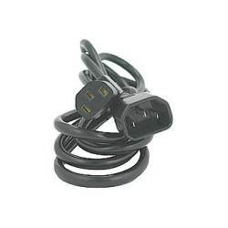 Kabel sieciowy 230V przedłużacz, C13 - C14, 3m, VDE approved, czarny, Logo, blister, EOL