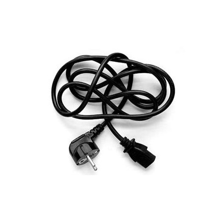 Kabel sieciowy 230V zasilacz, CEE7 (widelec) - C13, 3m, VDE approved, czarny, Logo, blister, EOL