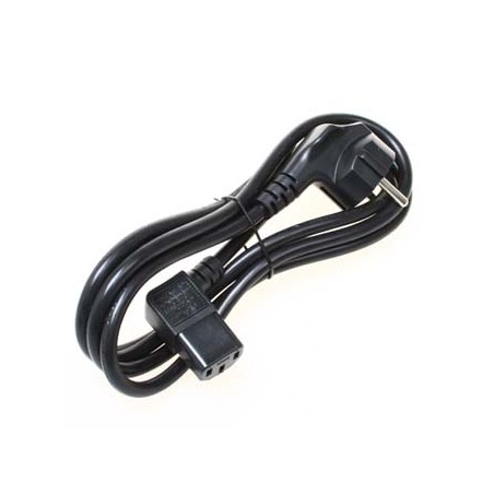 Kabel sieciowy 230V zasilacz, CEE7 (widelec) - C13, 5m, VDE approved, czarny, łamany, EOL