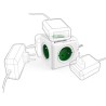Listwa zasilająca 240V, CEE7 (widelec) - POWERCUBE, 0.1m, ORIGINAL, zielona, POWERCUBE, 5 gniazdek, zabezpieczenie przed dziećmi