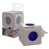 Listwa zasilająca 240V, CEE7 (widelec) - POWERCUBE, 0.1m, ORIGINAL USB, niebieska, POWERCUBE, 4 gniazdka + 2 porty USB
