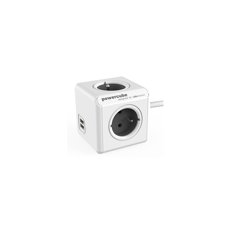 Cubenest - Powercube, 1.5m, Extended USB PD 35W, 2X C, szara, POWERCUBE, 4 gniazda, 2x USB C, Power Delivery 35 W