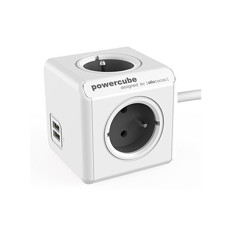 Cubenest - Powercube, 1.5m, Extended USB PD 35W, 2X C, szara, POWERCUBE, 4 gniazda, 2x USB C, Power Delivery 35 W