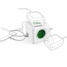 Listwa zasilająca 240V, CEE7 (widelec) - POWERCUBE, 0.1m, ORIGINAL USB, zielona, POWERCUBE, 4 gniazdka + 2 porty USB