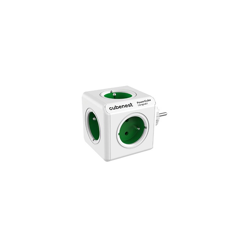 Cubenest - PowerCube, 0.1m, ORIGINAL USB, zielona, POWERCUBE, 5 gniazd
