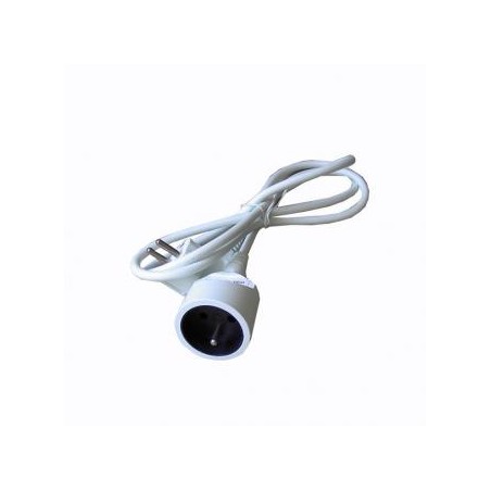 Kabel sieciowy 230V przedłużacz, CEE7 (widelec) - gniazdo, 5m, VDE approved, biała