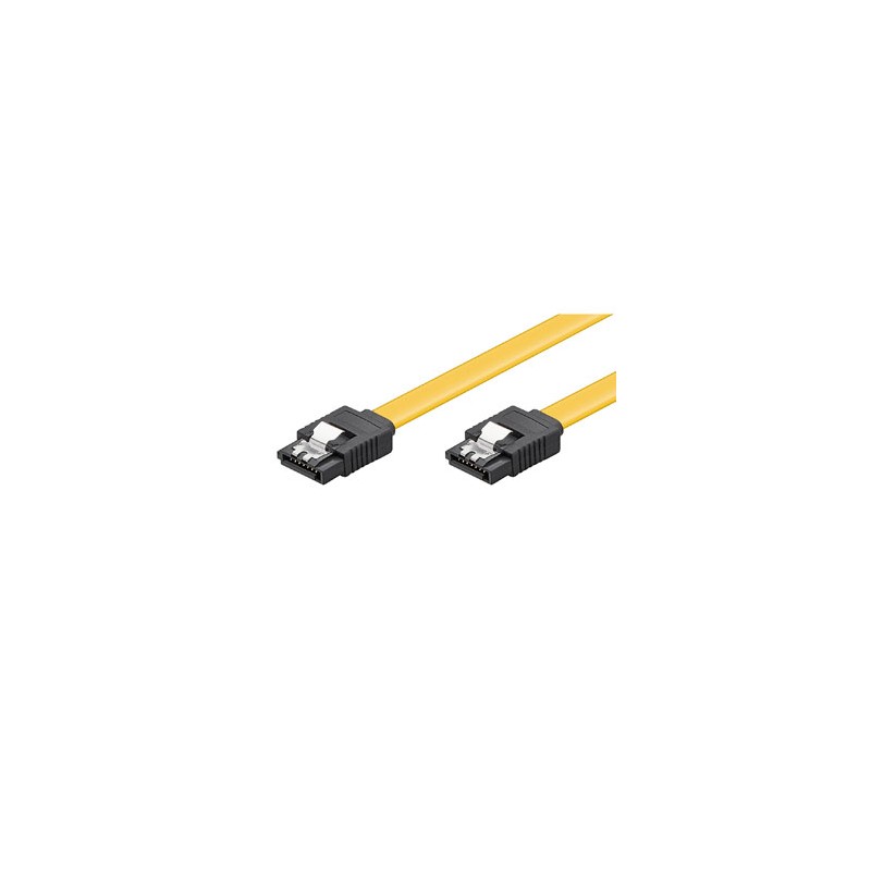 Kabel do dysku twardego danych, SATA samec - SATA samec, 0.5 m, 6 Gb/s, żółty, opakowanie bulk