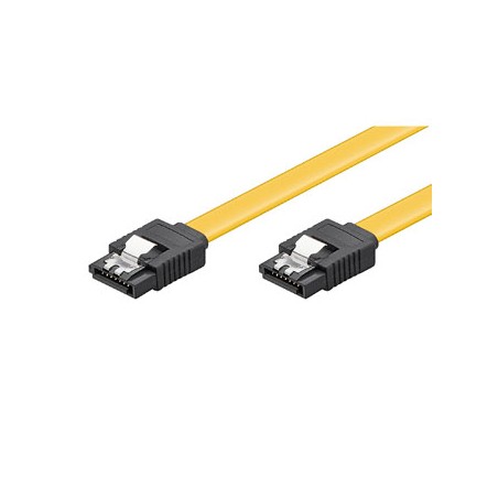 Kabel do dysku twardego danych, SATA samec - SATA samec, 0.5 m, 6 Gb/s, żółty, opakowanie bulk