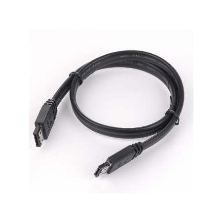 Kabel do dysku twardego eSATA, eSATA samec - eSATA samec, 0.5 m, 6 Gb/s, czarny, opakowanie bulk, EOL