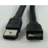 Kabel do dysku twardego danych, SATA samec - eSATA samec, 0.5 m, 6 Gb/s, czarny, opakowanie bulk