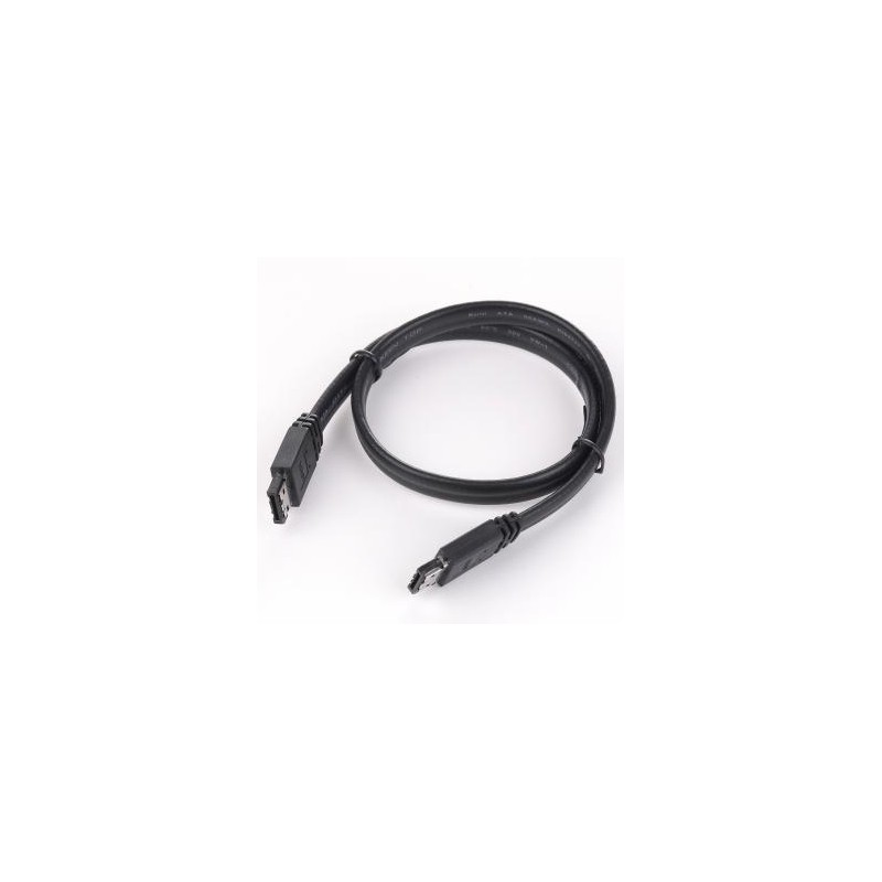 Kabel do dysku twardego eSATA, eSATA samec - eSATA samec, 1 m, 6 Gb/s, czarny, opakowanie bulk, EOL