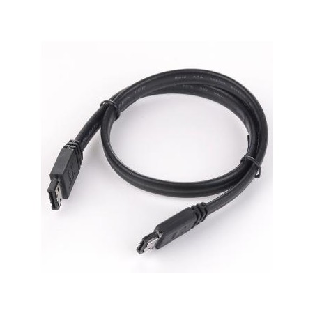 Kabel do dysku twardego eSATA, eSATA samec - eSATA samec, 1 m, 6 Gb/s, czarny, opakowanie bulk, EOL