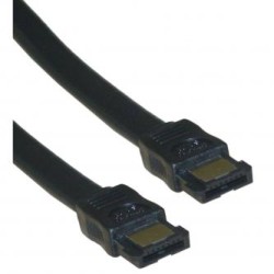 Kabel do dysku twardego eSATA, eSATA samec - eSATA samec, 1 m, 6 Gb/s, czarny, opakowanie bulk, EOL