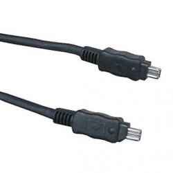 FireWire kabel IEEE 1394, 2 m, czarny, Logo blister