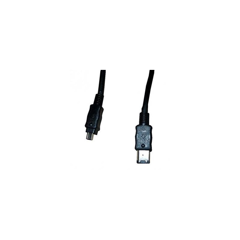 FireWire kabel IEEE 1394 (6pin) samec - IEEE 1394 (4pin) samec, 2 m, czarny, Logo pakowane w blistrze