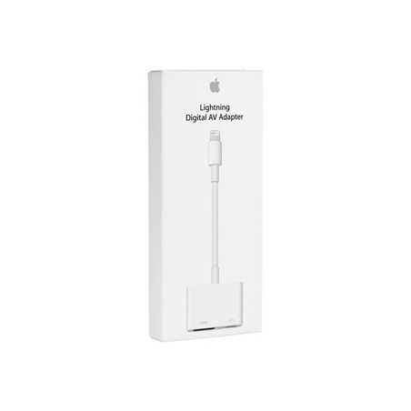 Redukcja Apple Przejściówka ze złącza Lightning na cyfrowe AV 3-port, MD826ZM/A, biała, 16.1, Apple, Lightning M, Lightning F, 1