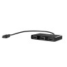 USB-C Koncentrator wieloportowy 3-port, Z6A00AA, czarny, długość przewodu 30cm, HP, 2x USB Type-A,1x USB 2.0 Type-A