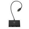 USB-C Koncentrator wieloportowy 3-port, Z6A00AA, czarny, długość przewodu 30cm, HP, 2x USB Type-A,1x USB 2.0 Type-A