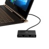 USB-C Koncentrator wieloportowy 3-port, Z6A00AA, czarny, długość przewodu 30cm, HP, 2x USB Type-A,1x USB 2.0 Type-A