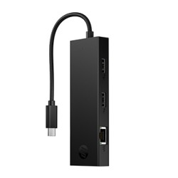 USB-C Koncentrator wieloportowy 4-port, B8SU8UT, czarny, długość przewodu 15cm, HP, 1 USB Type-CR,2 USB Type-A,1 RJ-45