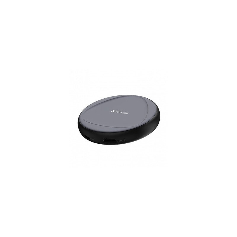 Bezprzewodowy adapter USB-C z koncentratorem WDA02 Share My Screen 4K 32147, czarny, długość przewodu 15cm, Verbatim