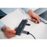 USB (3.2) hub 13-port, 32153, szary, długość przewodu 20 cm, Verbatim, 2x USB C, 6x USB A, 2x HDMI