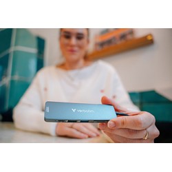 USB-C Hub wieloportowy 6-port, 32156, szary, długość kabla 18 cm, Verbatim, USB-C PD, USB-A 3.2 Gen 1, USB-A 2.0, SD a microSD
