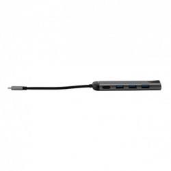 USB (3.1) hub 6-port, 49142, szara, długość przewodu 15cm, Verbatim, 1x USB C, USB A, HDMI