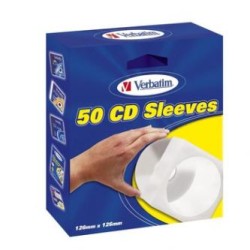 Box na 1 szt. CD, papier, biały, 50-pack