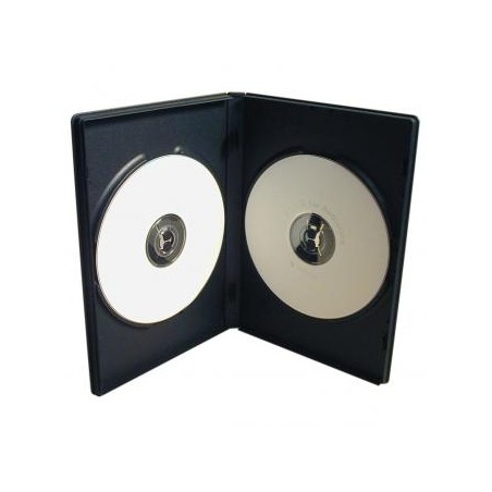 Box na 2 szt. DVD, czarny, slim, 7mm, 100-pack, cena za 1 sztukę