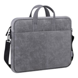 Torba na  notebook 15,6", SOLID, szara z imitacja skóry, Defender