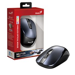 Genius NX-7125 Mysz bezprzewodowa, metaliczna szara, 1200DPI