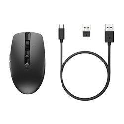 HP tichá nabíjecí mysz bezprzewodowa, czarna, 3000DPI