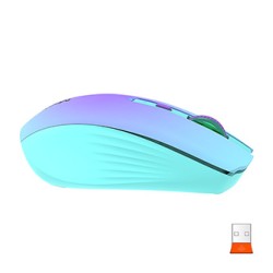 Meetion BTM002 Mysz bezprzewodowa, fioletowo-turkusowa, 1600DPI