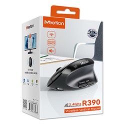 Meetion R390 Mysz bezprzewodowa, czarna, 2400DPI