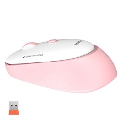 Meetion R571 Mysz bezprzewodowa, biało-różowa, 1600DPI