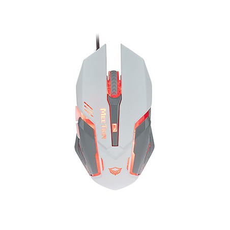 Meetion M915 Mysz przewodowa, biała, 2400DPI
