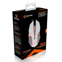 Meetion M915 Mysz przewodowa, biała, 2400DPI