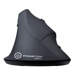 Powerton ERGO SHARK Mysz bezprzewodowa, czarna, 1600DPI